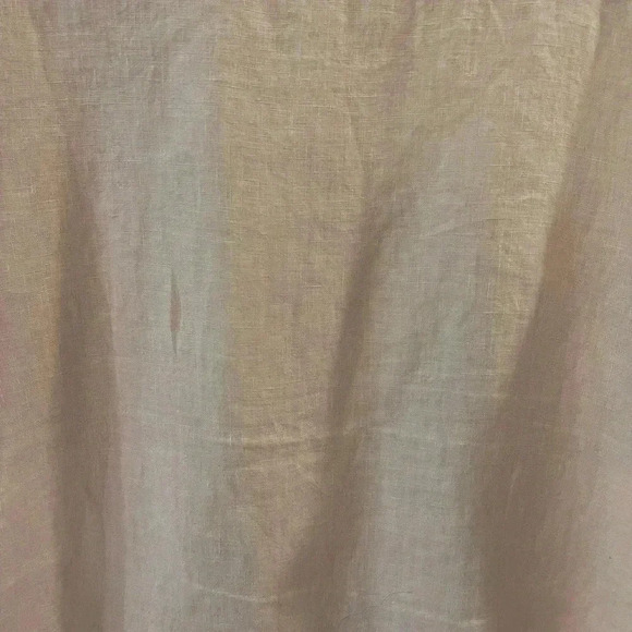 Terzo Milennio linen and crochet top lagenlook boho minimalist neutral pink med - Picture 7 of 8